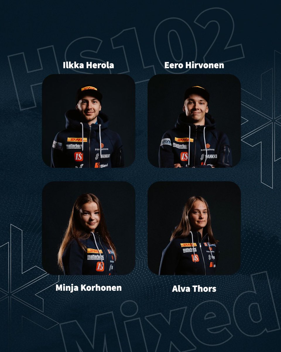 𝐌𝐢𝐱𝐞𝐝 𝐓𝐞𝐚𝐦 🇸🇮 | Tänään mennään taas! Vuorossa Mixed Team -kilpailu💥

SJ HS102 🕐 10:30 CET // 11:30 🇫🇮
CC 10km 🕓 15:00 CET // 16:00 🇫🇮
Minja Korhonen, Eero Hirvonen, Ilkka Herola, Alva Thors

📺: <a href="/yleurheilu/">Yle Urheilu</a> &amp; <a href="/ViaplayUrheilu/">Viaplay Urheilu</a> 

#ncteamfin | <a href="/PlanicaNordic/">Planica Nordic</a>