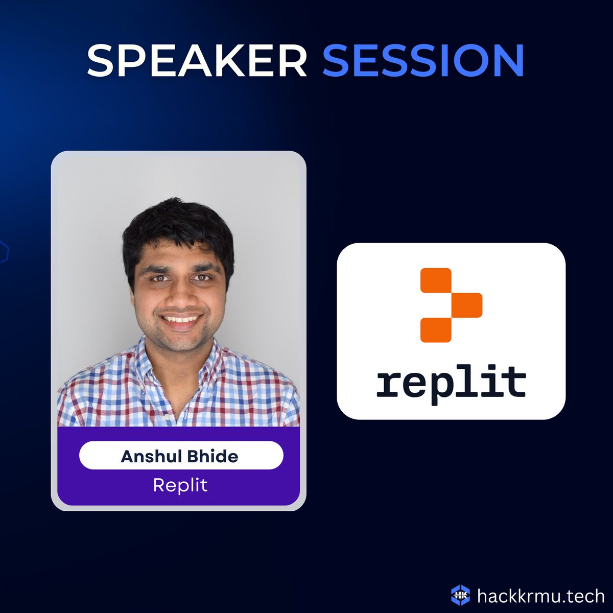 HackKrmu's tweet photo. Learn how to code collaboratively with @Replit Anshul Bhide from Replit shared his insights on collaborative coding at Hackkrmu2. Our participants had a great time learning about Replit's awesome features and how it can help them code better together. https://t.co/H0BWH2bonD