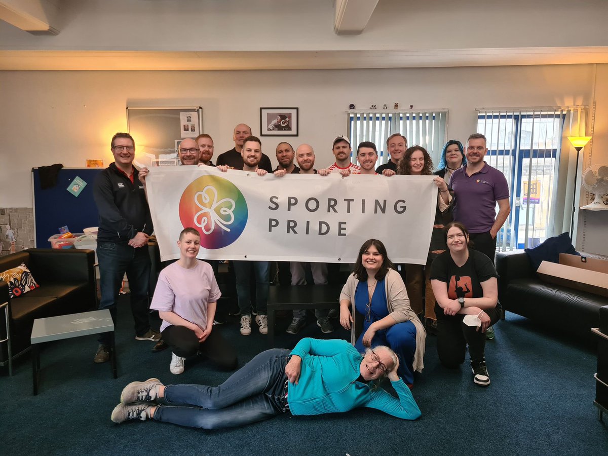 SportingPrideIE's tweet photo. Thank you Belfast! ๐๐๐ซถ Sporting Pride Committee & friends after yesterdays AGM๐ Weโre super excited for the year ahead and look forward to creating an even bigger and better sporting pride community this year. ๐ช
#pride #sport #sportingpride https://t.co/xmGJqCQKZV