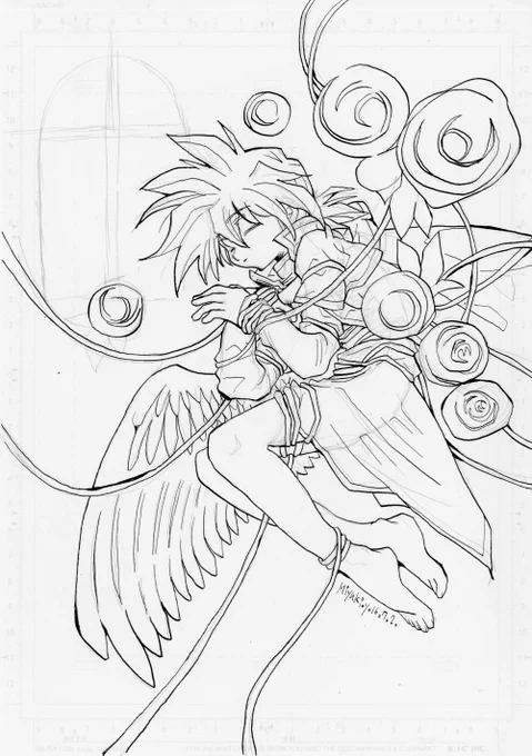 以前描いたイラストのペン入れ。

#レヴァリアース
#シオン 