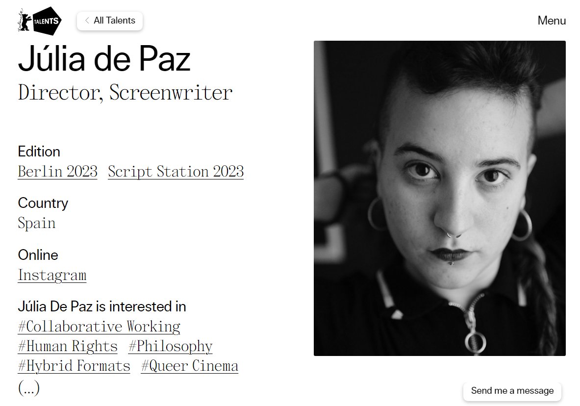 Este año en @berlinale nuestros residentes Álvaro Gago, Lois Patiño y Jùlia de Paz han presentado sus trabajos en las secciones Panorama, Encounters y en Berlinale Talents!!