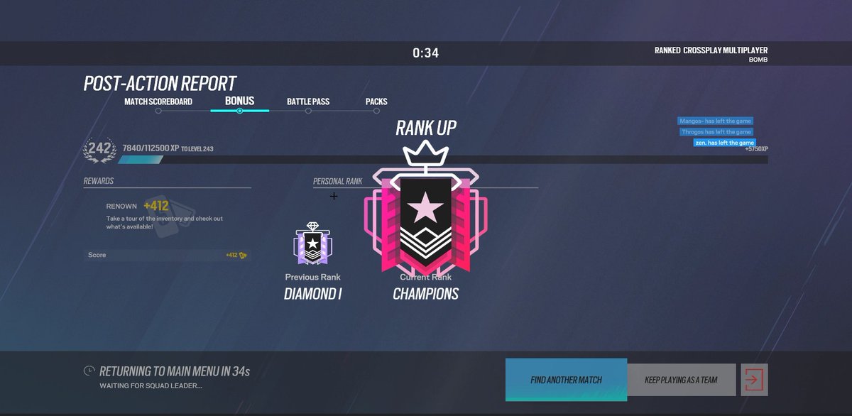come back after a year to champ too ez