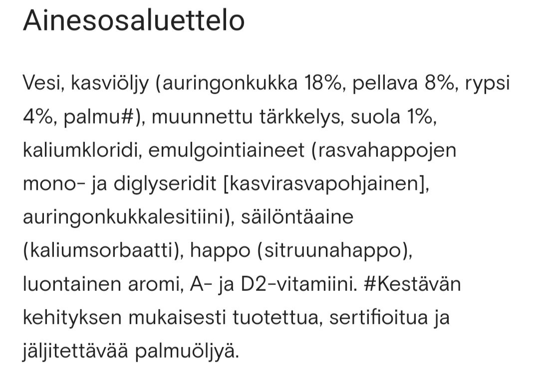 XCsci's tweet photo. Duolingo tuuttaa mainosta: "#Becel on valmistettu rypsi-, pellava- ja auringonkukkaöljyn seoksesta." Kumma, etteivät tule maininneeksi, että 70 % ko. margariinin rasvasta on palmuöljyä

@upfieldglobal https://t.co/lD281IKDrD