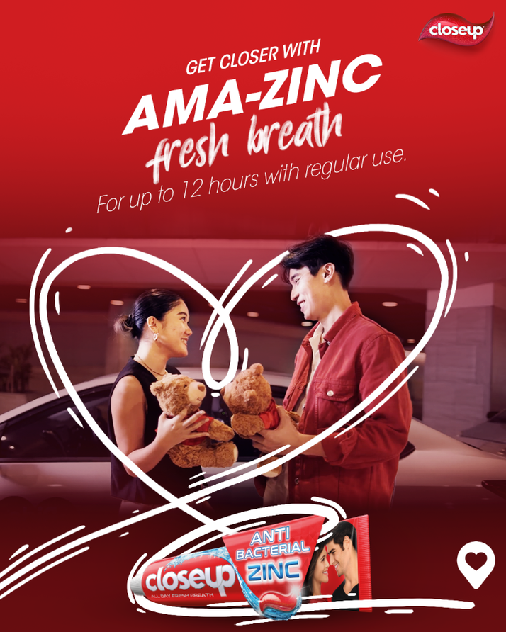 CloseupPH's tweet photo. The #RideCloser experience was definitely made better with the couples' AMA-ZINC fresh breath! 

Don’t let a great opportunity pass you by. Use closeup with Antibacterial Zinc!

Per DTI Fair Trade Permit No. FTEB-160150 Series of 2023 
#closeupAMAZINC #closeupxJoyRide #RideCloser https://t.co/jLDB6miNjN