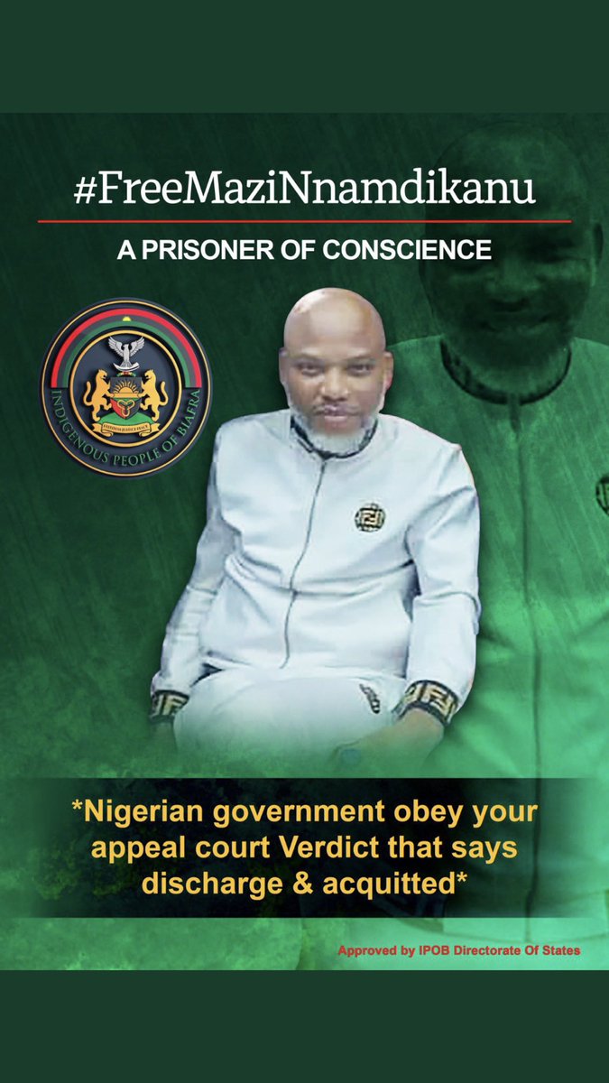 Biafra_1st_son's tweet photo. Now that the zoo election has come and gone, please, can we  focus on the release of our leader Mazi Nnamdi kanu? Without applying force, all things remains the same! @MaziNnamdikanu
#FreeMaziNnamdiKanuNow https://t.co/edKX2NReew
