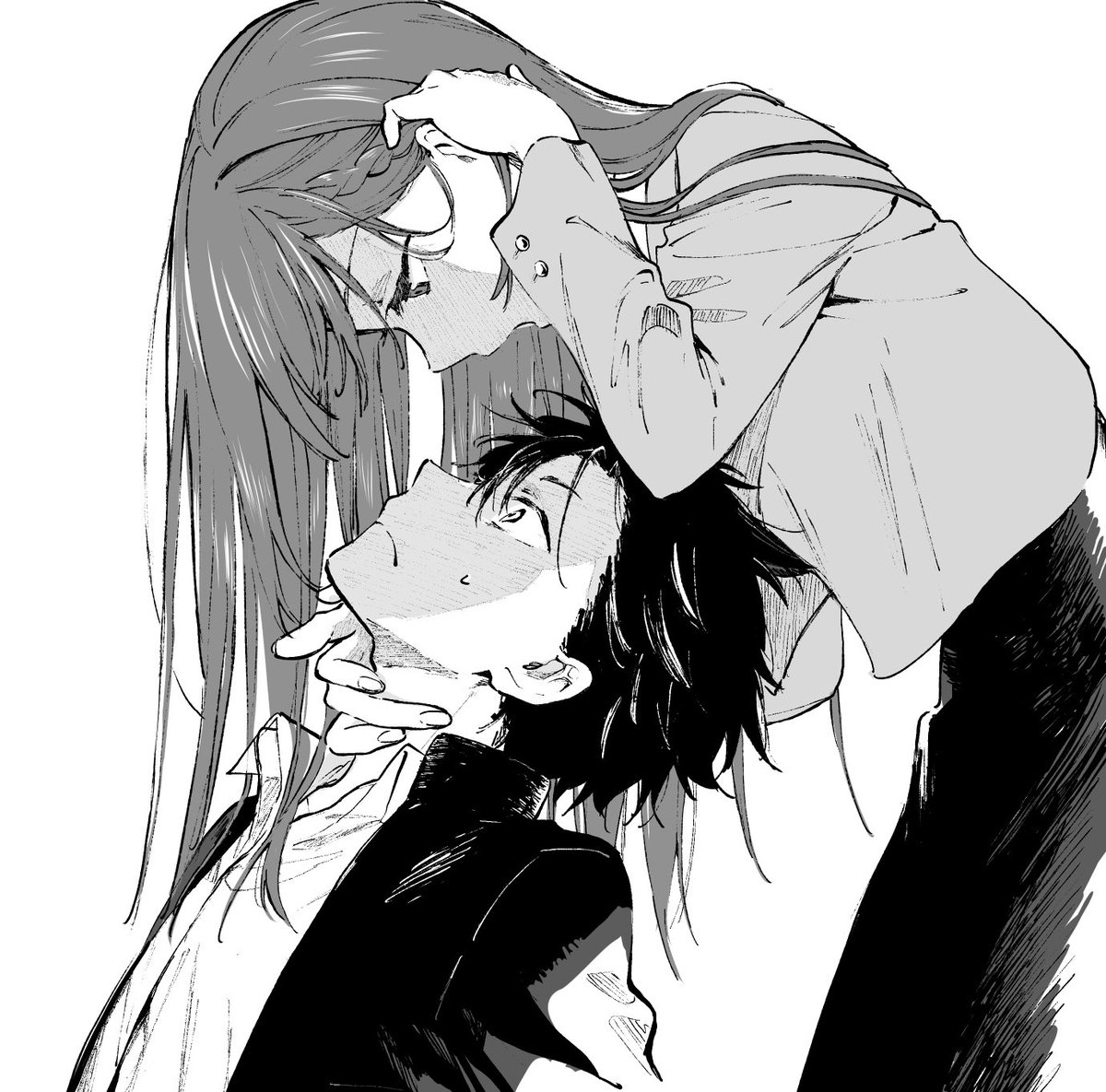 先輩(♀)と後輩(♂) 
