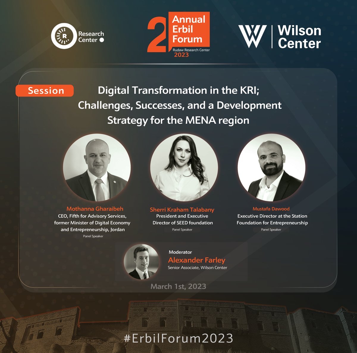 The second panel of the Erbil Forum - "Digital Transformation in the KRI; Challenges, Successes, and a Development Strategy for the MENA region" - is about to commence.
#ErbilForum2023 