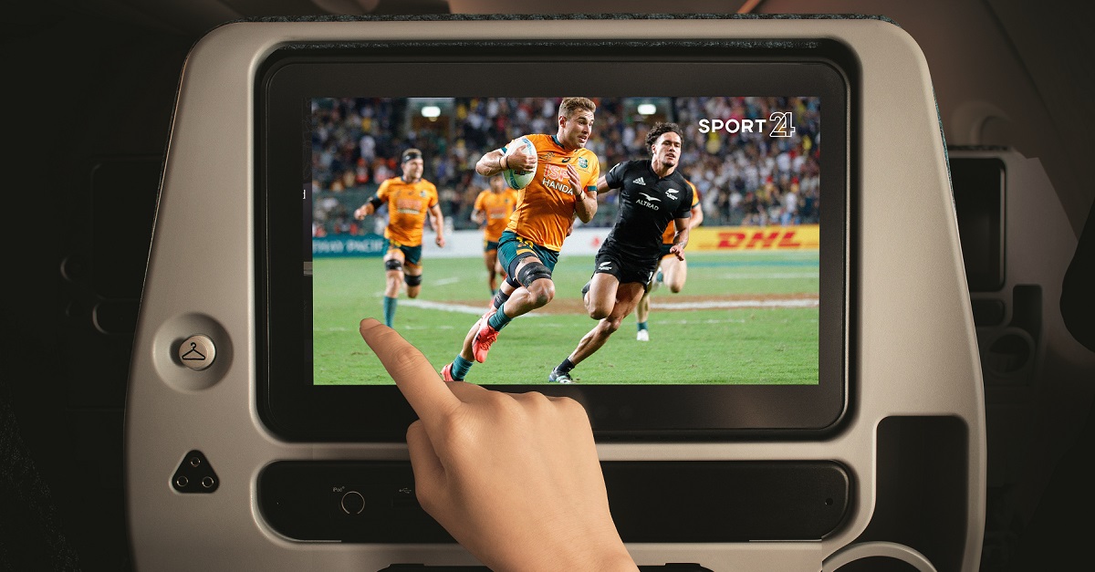 Tune in to <a href="/sport24live/">SPORT 24</a> for live sporting events such as the HSBC World Rugby Sevens on board selected Singapore Airlines flights!