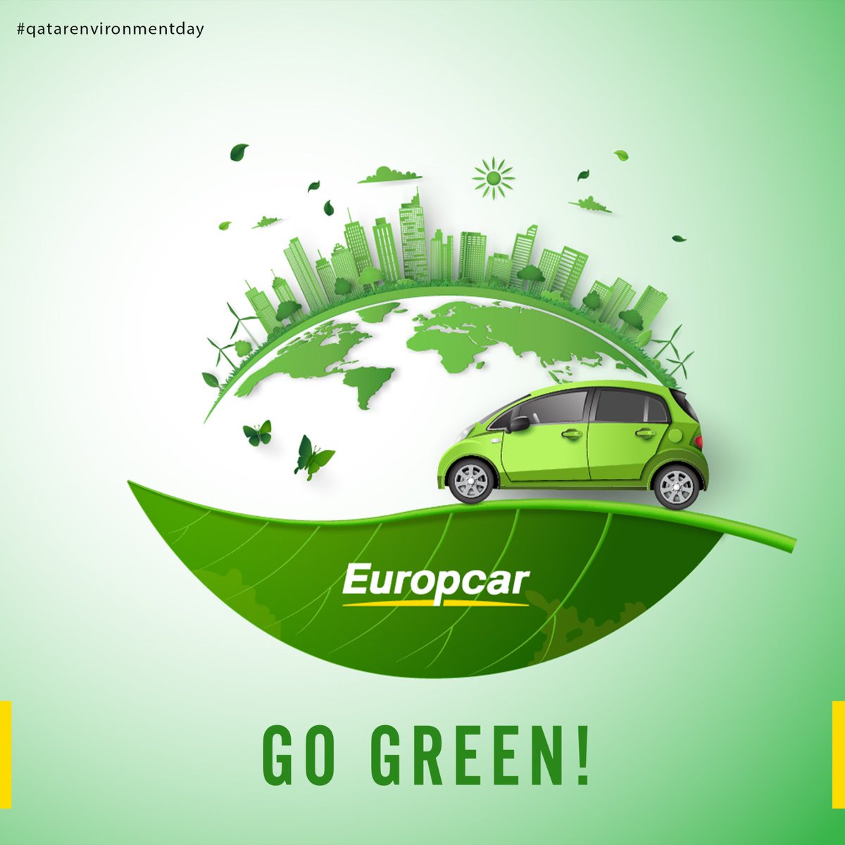 EuropcarQatar's tweet photo. Celebrate Qatar National Environment Day!
Our Earth Our Legacy...

At Europcar, we are committed to offering our customers the newest range of vehicles that benefit from the latest innovations in terms of green technology.

#europcar #qatar #gogreen #greenday #doha https://t.co/cobaZ3UIJh