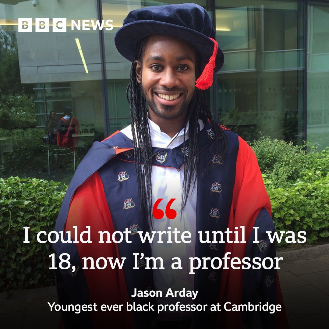 BBCLondonNews's tweet photo. A massive congratulations to London-born Jason Arday, who is about to become the youngest ever black professor at Cambridge University. 

Tap to read more of his inspirational story: https://t.co/JJSB5Lcbh4

@cambridge_uni https://t.co/3m3wGDFJpu