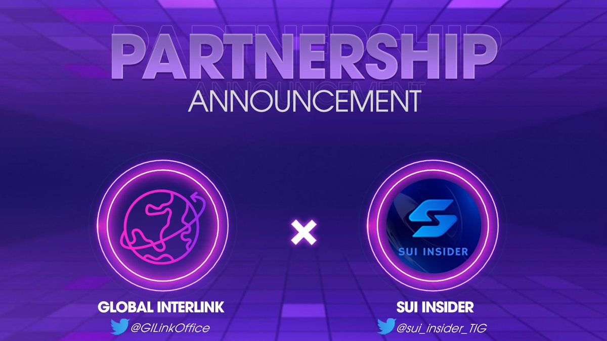GILinkOffice's tweet photo. 🔊PARTNERSHIP ANNOUNCEMENT

We are so happy to announce a partnership with @sui_insider_TIG🤝🥳️

We'll contribute to the overall growth of #Suiecosystem blockchain through this collaboration🌊🌊

 #Suiecosystem #partnership #SuiInsider #GlobalInterlink @SuiNetwork https://t.co/lMfXMcwePC
