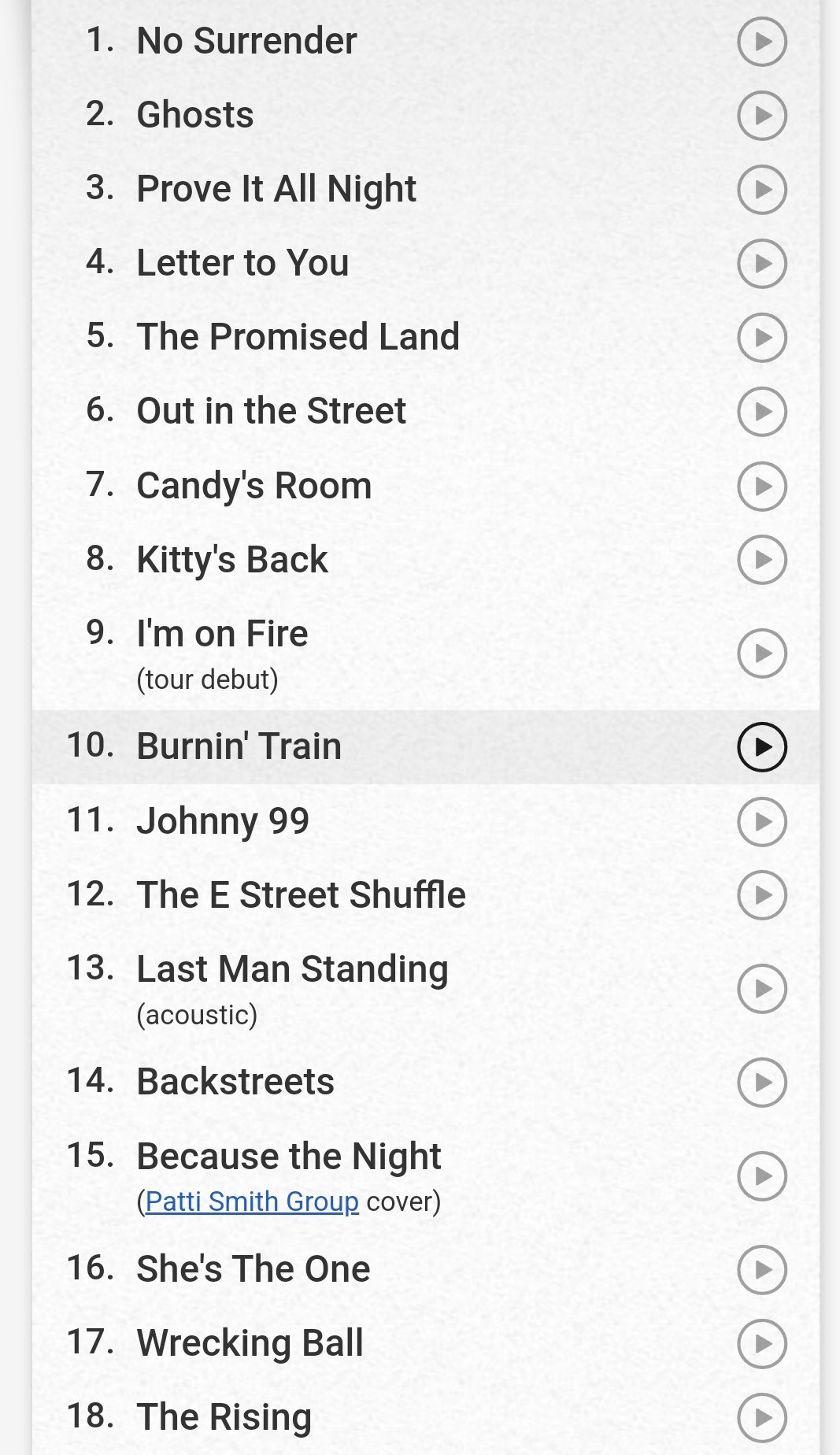 Bruce Springsteen's Tour News on Twitter "The setlist from the show in Portland (OR), Feb 25th
