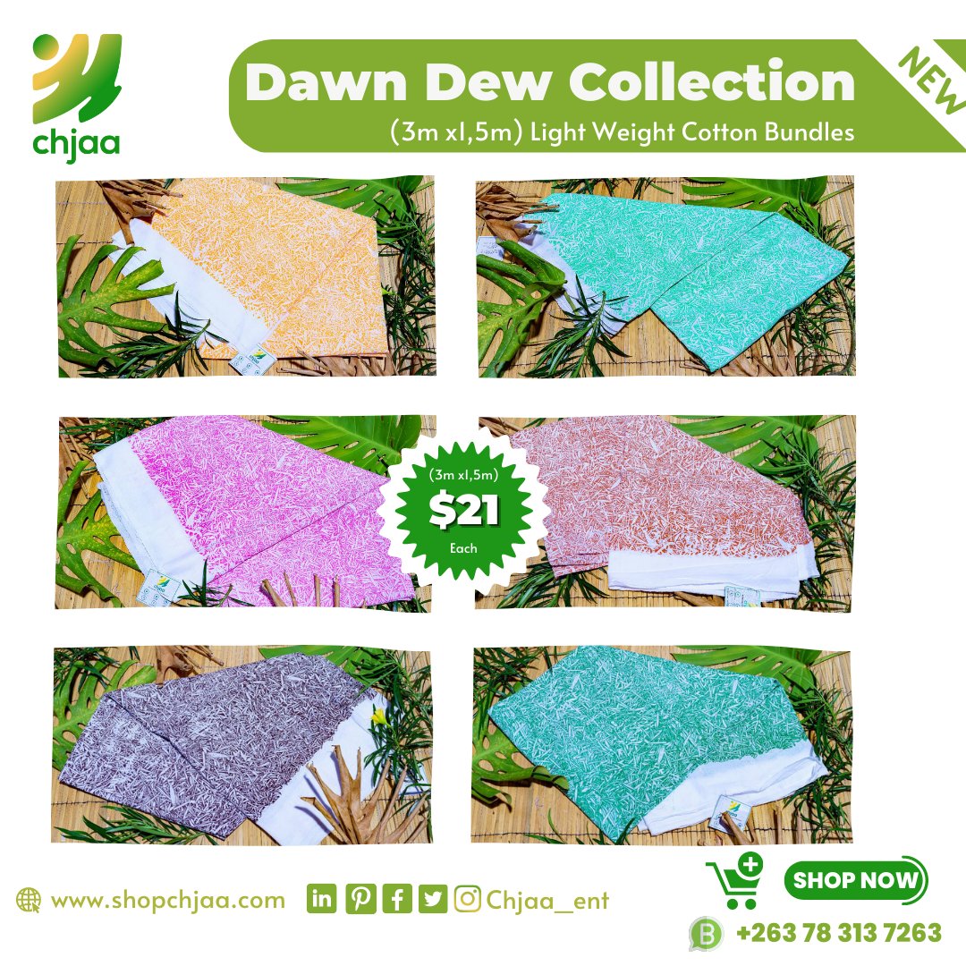 Chjaa_ent's tweet photo. Dawn Dew Collection. One of the best materials for Dresses. African Attire for your Roora Squad, Church Choir Uniforms and more

#photography #zimrocks #scarves #winterspecials #tailoring #fabricprinting #chjaa #tshirts #tshirtprinting  #screenprintingshop  #roorasquad https://t.co/QhoQkepVLg