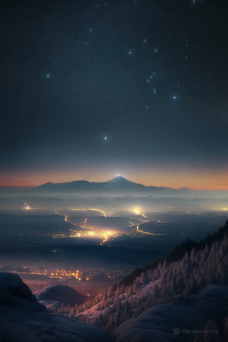 Nocne spojrzenie na Karkonosze...