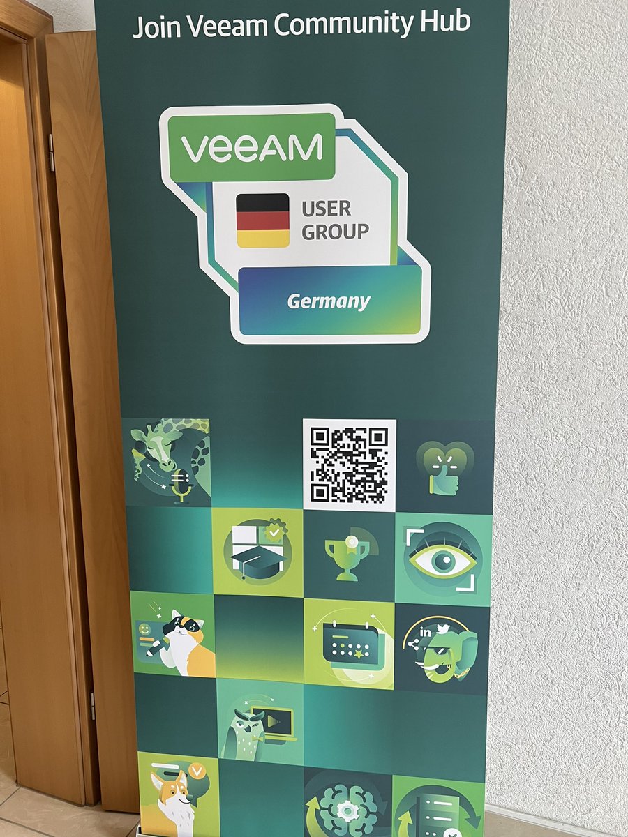 <a href="/VeeamugD/">VeeamUG.de</a> banner is ready for Tuesday !! 
We are happy that <a href="/Cisco_Germany/">Cisco Germany</a> is hosting our next #Veeam #Usergroup session in Frankfurt ! <a href="/Veeam/">Veeam® Software</a> @Veeam_de <a href="/VeeamVanguard/">VeeamVanguard</a> <a href="/_Tobs__/">Tobias Gregorius</a> <a href="/JensSoeldner/">Jens Soeldner</a> @microlytix <a href="/MadiCristil/">Madalina Cristil</a> #VeeamVanguard