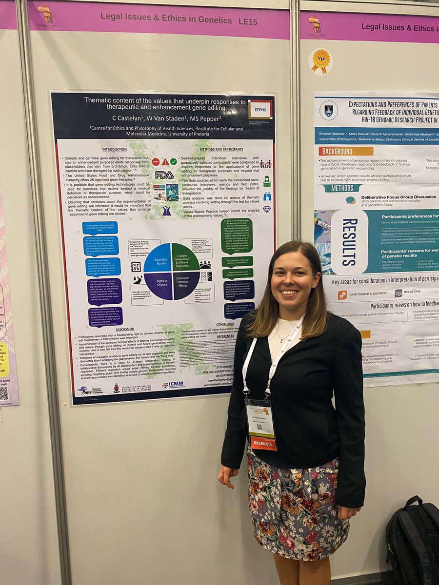CamilleCastelyn (@laviedemoi2) on Twitter photo Feeling proud to have presented our research: Thematic content of the underpinning values in responses to genome editing for therapeutic and enhancement purposes at the <a href="/ICHG2023/">ICHG 2023 Cape Town</a> International Congress of Human Genetics #research #editing #genome #therapeutics #nrf #sashg Feeling proud to have presented our research: Thematic content of the underpinning values in responses to genome editing for therapeutic and enhancement purposes at the <a href="/ICHG2023/">ICHG 2023 Cape Town</a> International Congress of Human Genetics #research #editing #genome #therapeutics #nrf #sashg