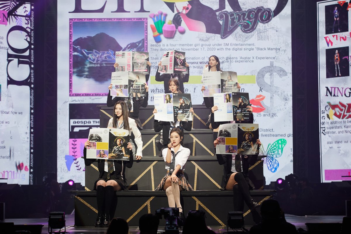 kvibe_yonhap's tweet photo. Check out the photos from #aespa (@aespa_official ) 1st concert #SYNK_HYPERLINE ✨🖤✨ 

#에스파 
#aespa1stConcertSYNK_HYPERLINE 
#카리나 #윈터 #지젤 #닝닝
#Karina #Winter #Giselle #Ningning 

Click the link to see more photos!! 
https://t.co/1dIWJGtfVn https://t.co/rbDievX0gs