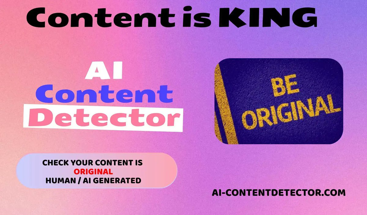 AIContentDetect's tweet photo. Use AI Content Detector to detect whether an article is generated by AI or written by a human. Our tool allows you to check the authenticity of content and ensure its quality.
👇👇👇
https://t.co/0k8V0dF0Pg

#aicontentdetect #aicontentdetector #aiorhuman #aicontent #humancontent https://t.co/FhIRlOxZdU
