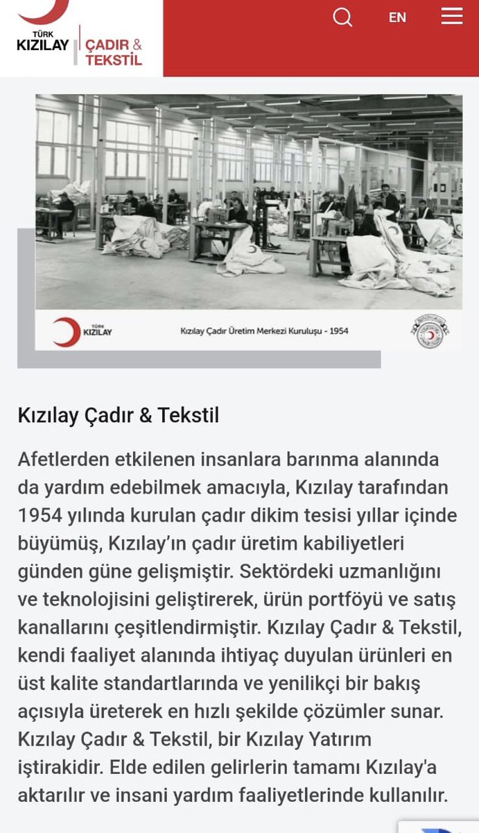 Sonra öğrendik.
Kızılay Çadır ve Tekstil A.Ş. Kızılay'ın alt iştiraki olan tüzel kişilikmiş.
Kızılay da bu şirketten çadırları faturalı satın alıyorlarmış Ahbap da aynı yöntemle toplanan bağışlarla bu şirketten satın alma gerçekleştirmiştir.
Zaten sitelerinde açıklama bulunuyor.