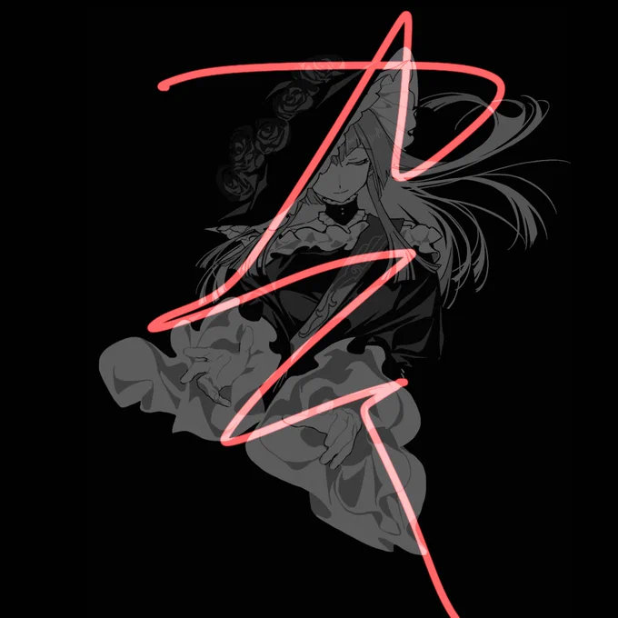 day26#赤い線で絵を想像しよう 