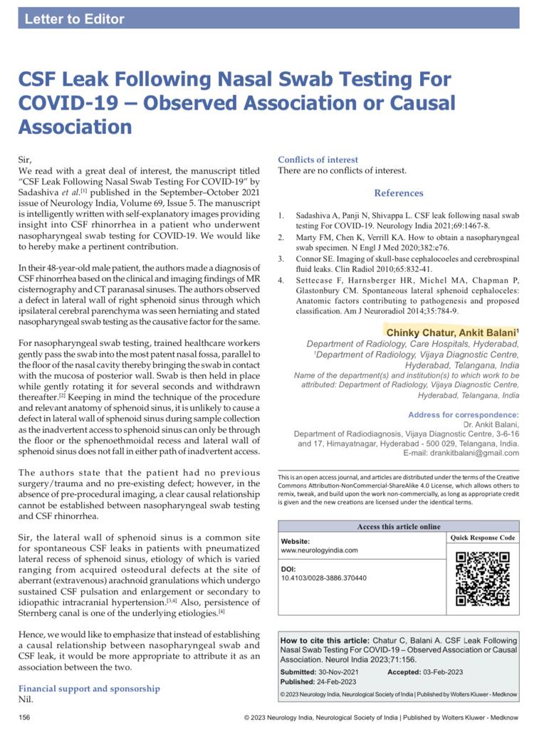 Dr Ankit Balani, DMRD, DNB, FRCR tweet media