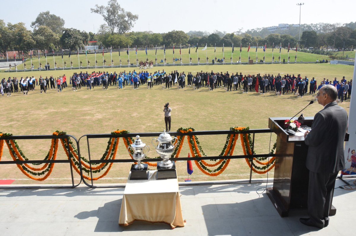 DgpChdPolice's tweet photo. Closing ceremony of 15th All India Police Badminton Championship 2022-23, held at Urban Park Sec 17, witnessed great enthusiasm among all the participants. Sh PK Agrawal IPS, DGP Haryana graced the occassion as chief guest &amp; Sh Bidhu Sekhar IPS, JD IB as guest of honour. https://t.co/vkfxBftJ1k