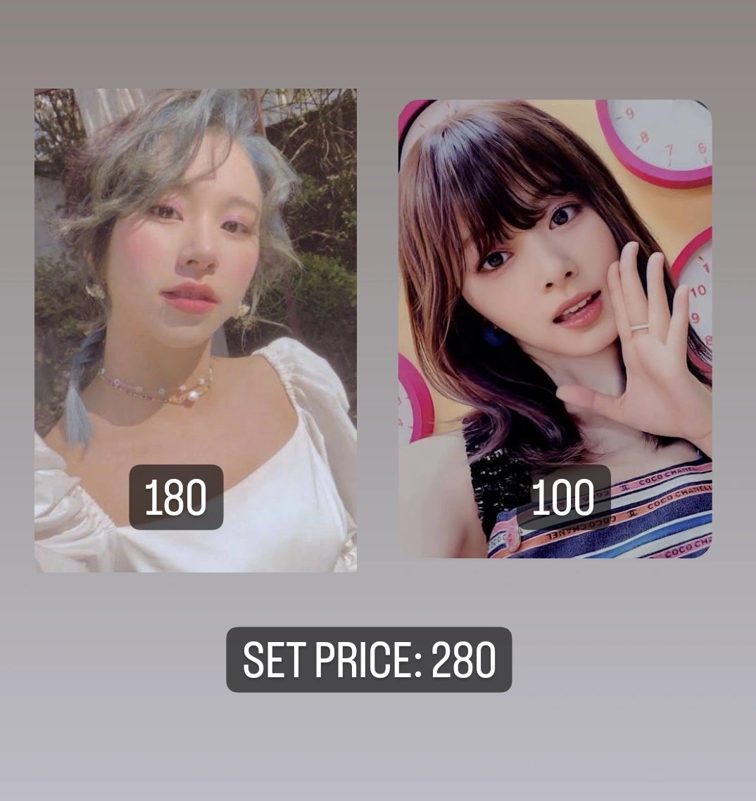 cchrishawscart's tweet photo. wts lfb

twice assorted sets pc photocard

- set per picture, set price on pic
- march eta
- payment once onhand

x sensitive and impatient x

comment mine + picture to claim or dm me! https://t.co/B40mPYQSKQ