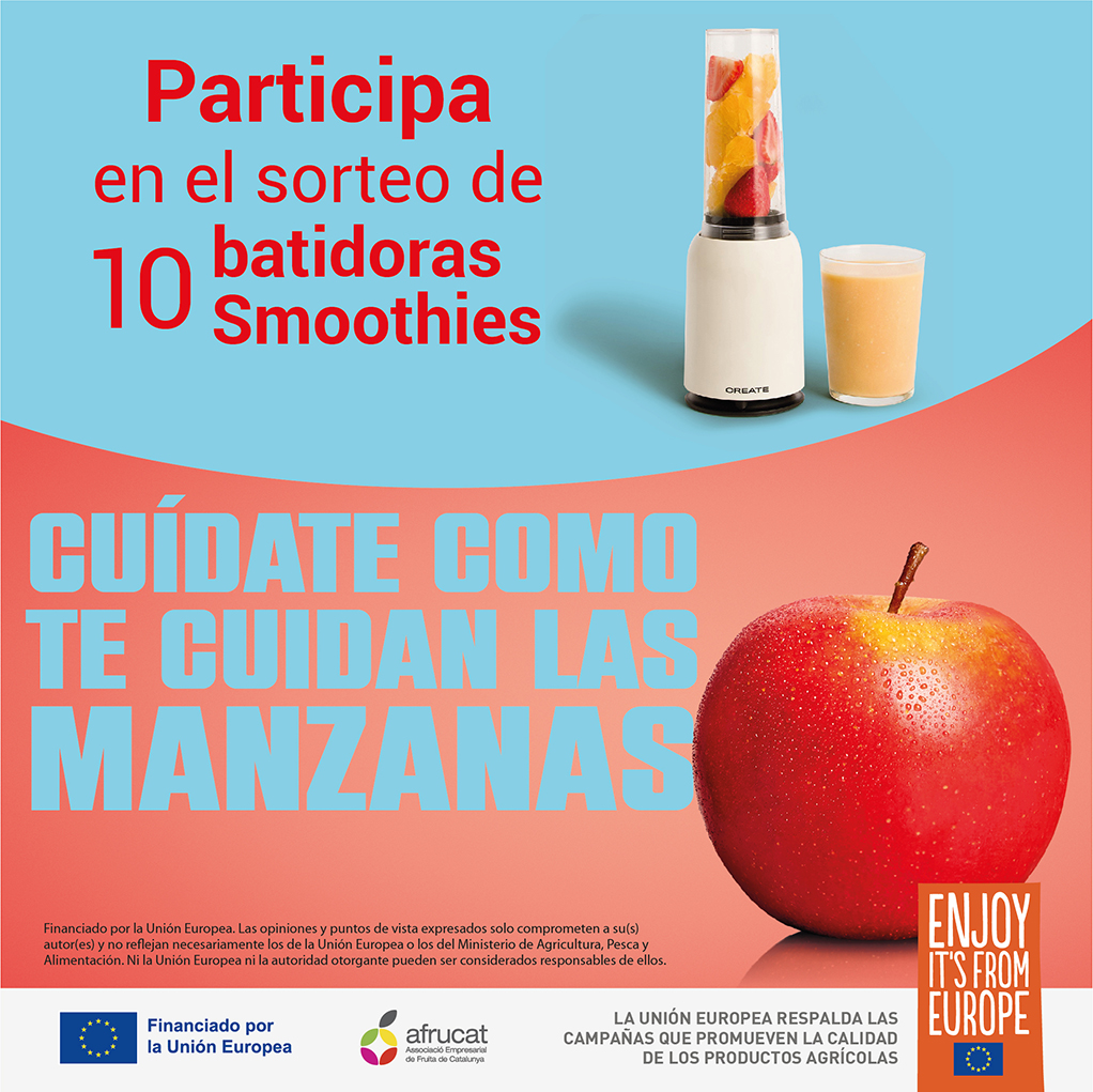 ¡SORTEAZO!
🍏¿Quieres una de las 10 Batidoras Smoothies que sorteamos? 🍎

✅Sigue a <a href="/Coviran/">Covirán</a> y <a href="/cuidatemanzana/">Como te Cuida una Manzana</a> 
🔁Da RT
💬Responde mencionando a un amigo/a que tiene que ponerse las pilas y venir al lado saludable usando #CuídateComoTeCuidanLasManzanas