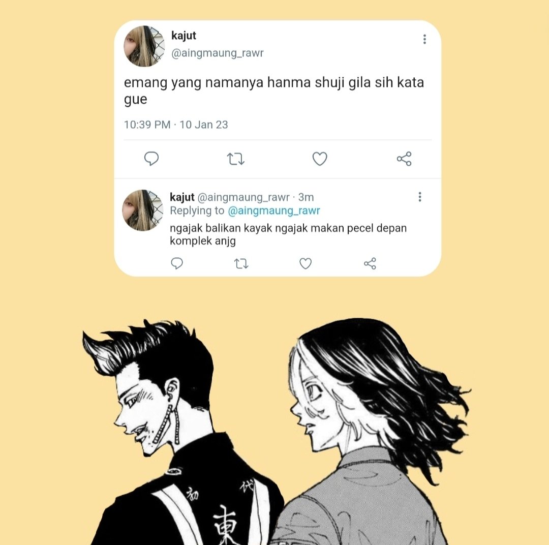 avocadoberi's tweet photo. #hankazu short au

─ balikan? yakali

ketika hanma ngajak mantan balikan, tapi mantan nya kazutora. https://t.co/N7bZdIUieo
