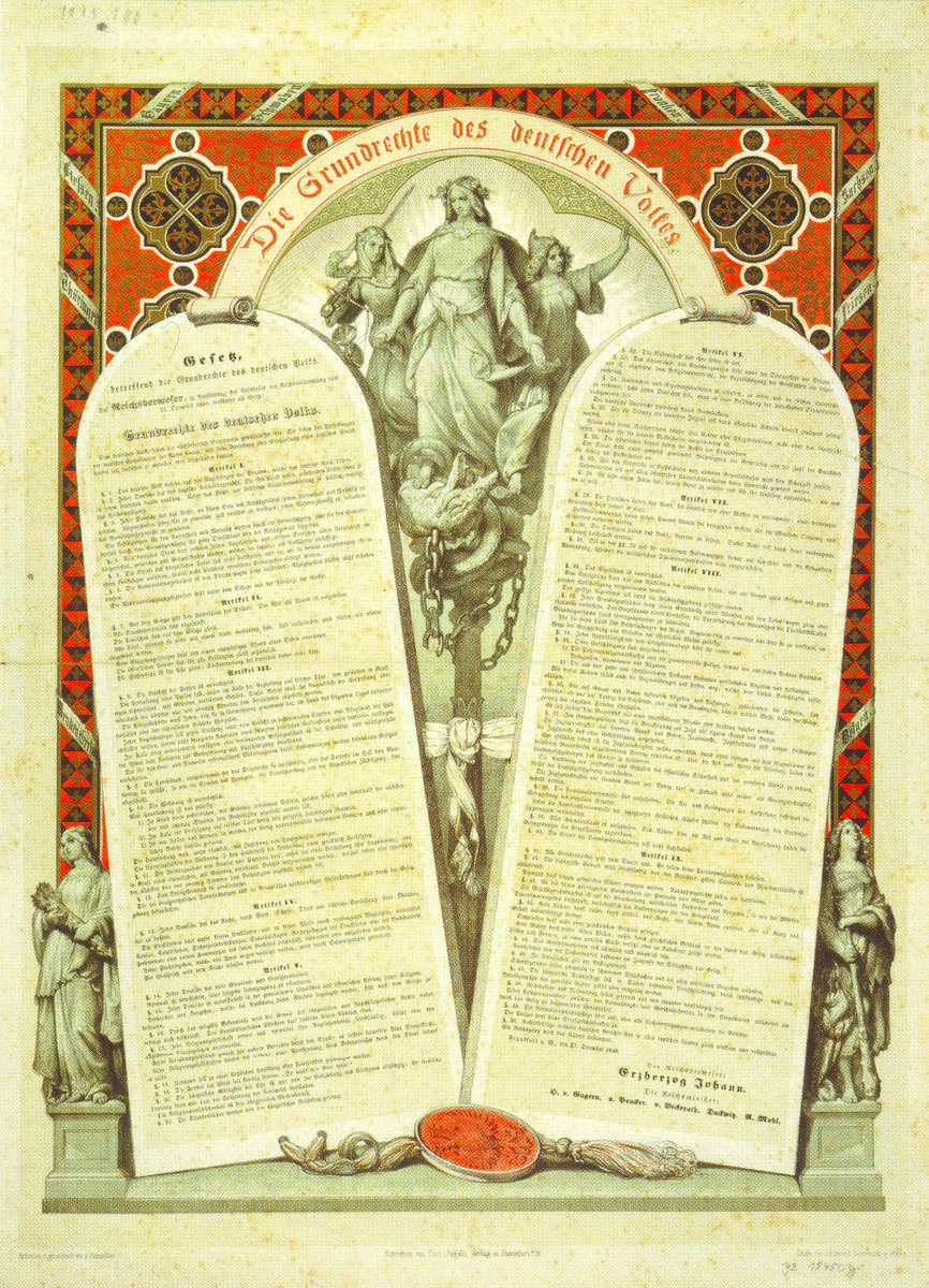 "Die Freiheit der Person ist unverletzlich." Am 27. Dezember 1848 verabschiedete die Paulskirche den großartigen Grundrechtskatalog, der zu den wichtigsten Dokumenten der deutschen Demokratiegeschichte gehört und auch für das Grundgesetz prägend wurde.