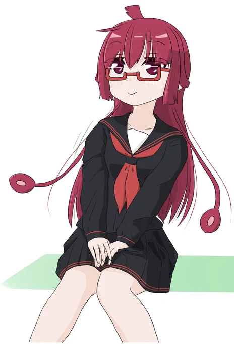 笑顔で少しだけ席を譲るりょく(廿v廿)<ぁ、どうぞじゃん#ケムリクサ #irodori 