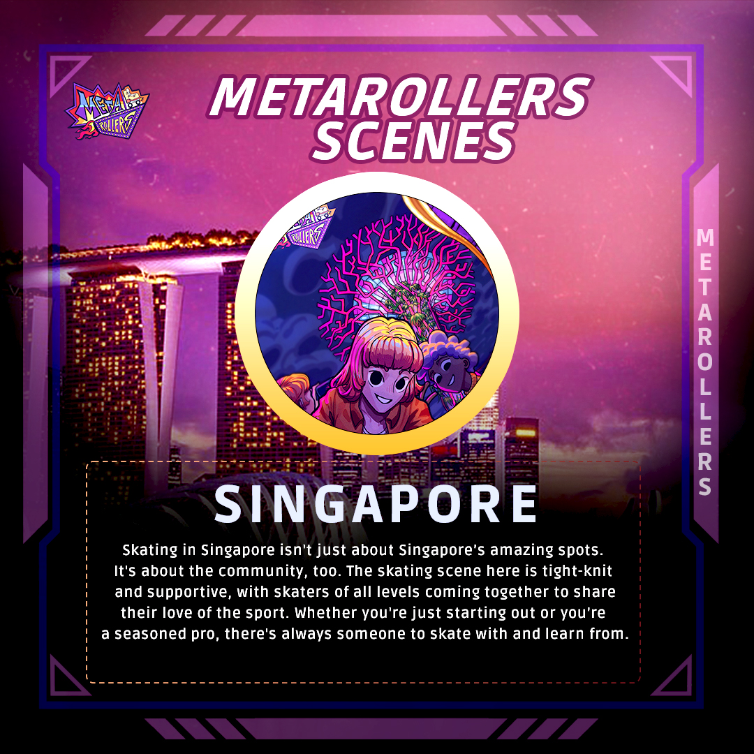 metarollers's tweet photo. Ever skated in Singapore, fam? It's a whole vibe out here! The streets of Singapore are a playground for skaters, with plenty of dope spots to hit up and get your shred on. From the pavement of Marina Bay to the gritty, urban landscape of Bugis, there's something for everyone.🌇 https://t.co/ltq5OyWCS0