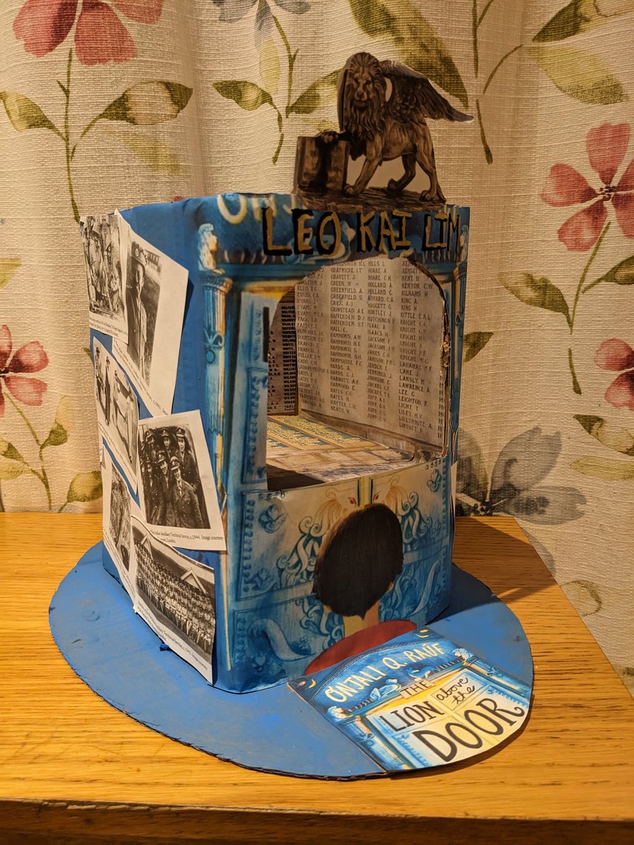 IOEEarwig's tweet photo. Mrs Berrill has made her hat ready for World Book Day. She is very excited to see how you have represented your favourite books. @WorldBookDayUK @OnjaliRauf @isleofelyschool https://t.co/PMzqJI2sgY