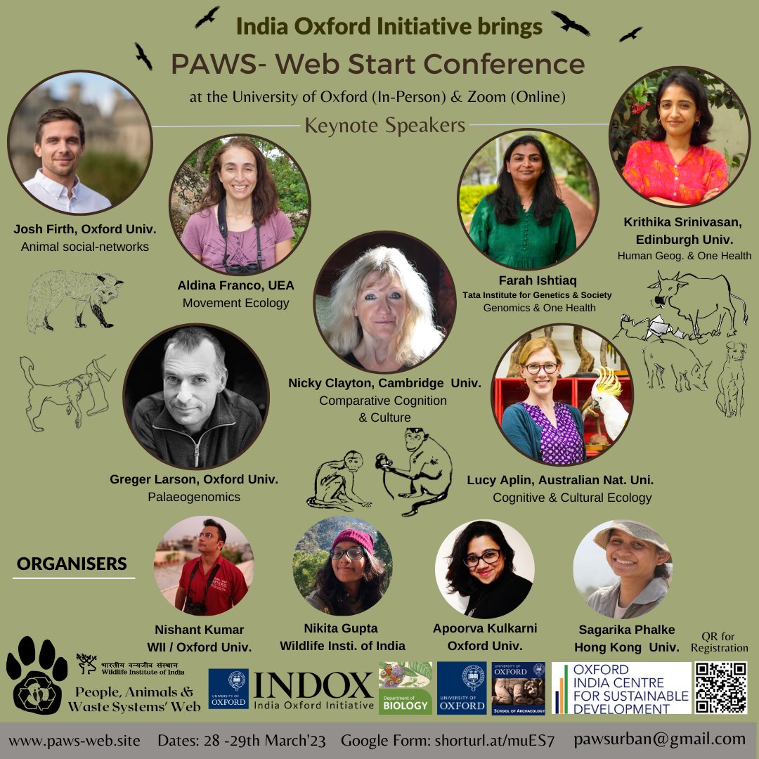 📢Hurry Now📢In the wake of rapid registrations over the last 2 days,<a href="/PawsWeb/">Paws</a> is happy to extend the Abstract submission deadline/attendees (in-person/offline) until 4th March'23 +<a href="/LucyMAplin/">Lucy Aplin</a> joins for a keynote on Cognitive &amp; Cultural Ecology. Link shorturl.at/muES7 Plz RT