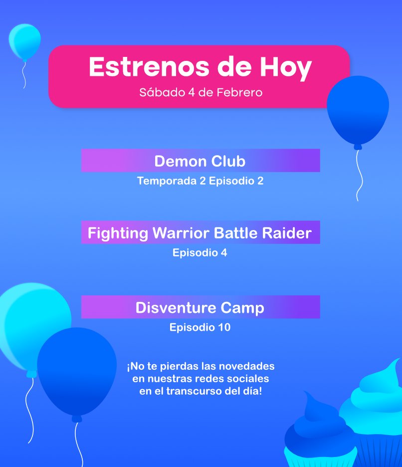 WaddleOnPlus's tweet photo. Estamos de fiesta 🎉🎉🎉
Les compartimos los estrenos de hoy así como invitarlos a que estén pendientes durante las próximas horas para disfrutar de ciertas sorpresas  😁🫶
https://t.co/3FFHgTUDWx https://t.co/92r6vzHHXW