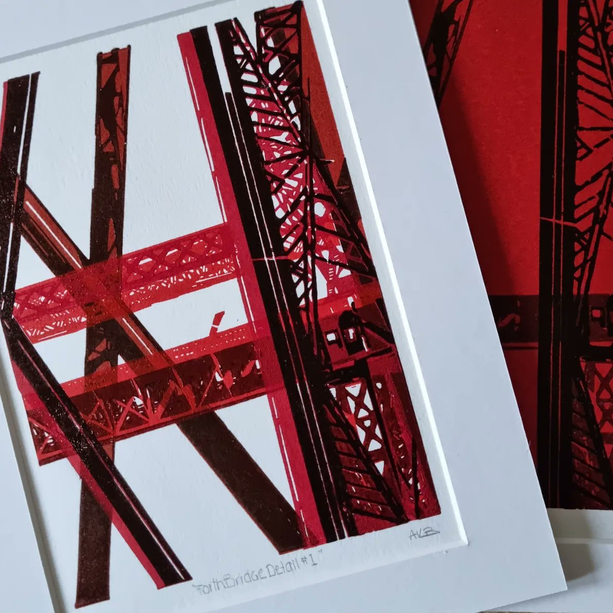 Some new Forth Bridge Original Limited Edition linoprints in shop - very small run on each - love the detail on these ❤️
annabilykartist.etsy.com 
#forthbridge #forthbridges #shopindie #ukgiftam #ukgifthour #MHHSBD #Railways #southqueensferry #etsy #prints #printmaking