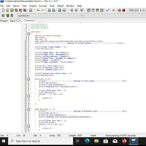 DarshitLolvani's tweet photo. My first project in airline booking system ✌🏻💫✨️
#Software 
#SoftwareDeveloper 
#SoftwareEngineer 
@total_gaming093 
@sundarpichai 
@DevJourneyFM https://t.co/CtrlIZmJJf