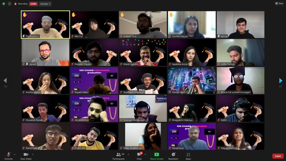 RishabhxDesign's tweet photo. Big ups to @10kdesigners for an incredible cohort experience! Thank you @abnux and @jayneil  for the mentorship and guidance. The 10k fam is the real OG community on the internet. Learned so much and made some great friends. Thanks, everyone! #10kdesigners https://t.co/YODhbd8amH