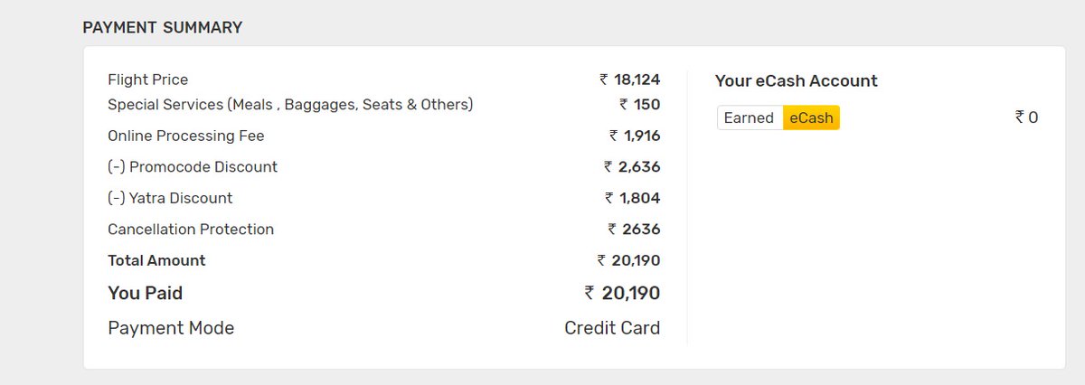 ReshuSaraf's tweet photo. Can anyone plz explain how total amount to be paid is 20,190 and not 18386.

@YatraOfficial can you plz explain the maths https://t.co/NTvh58xo4X