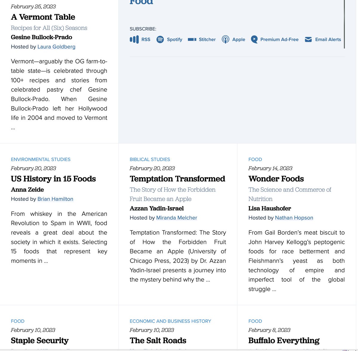 Enjoying listening to @janaByars talking about newbooksnetwork.com/commerce-food-… 
If <a href="/timspector/">Tim Spector MD (Prof)</a> 's fantastic <a href="/Join_ZOE/">join_zoe</a> nutricion #podcasts on health &amp; diet are not enough. dive into the history of food on the <a href="/NewBooksNetwork/">New Books Network (@newbooksnetwork.bsky.social)</a>  newbooksnetwork.com/category/arts-…
