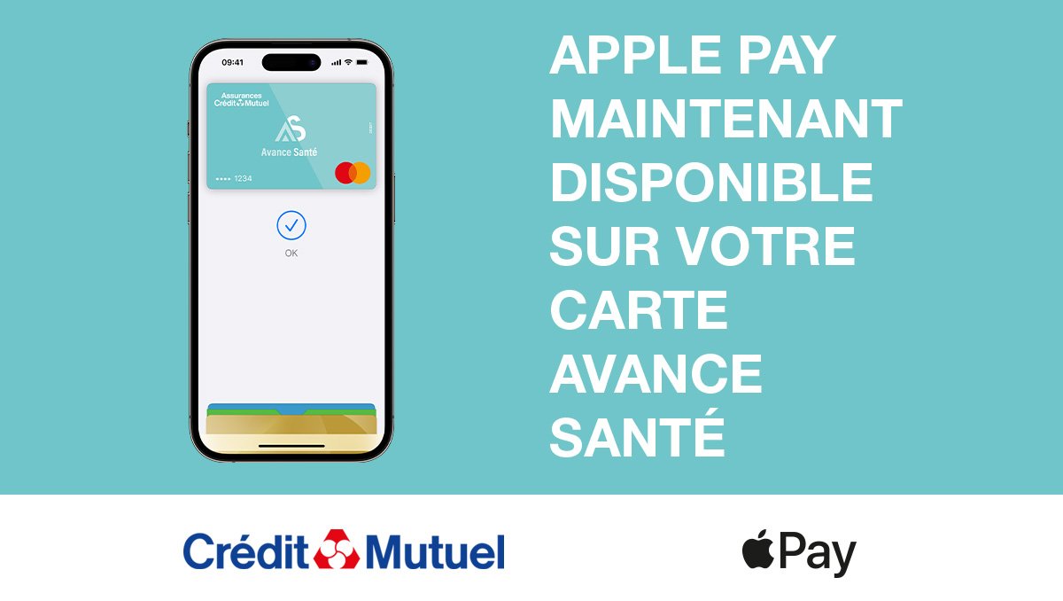 Vous bénéficiez d’un contrat Santé au Crédit Mutuel ? Réglez l’intégralité de vos dépenses avec la carte Avance Santé et ne faites plus l’avance de vos frais ! Et désormais, vous pouvez utiliser Apple Pay pour des paiements plus rapides et plus sécurisés !