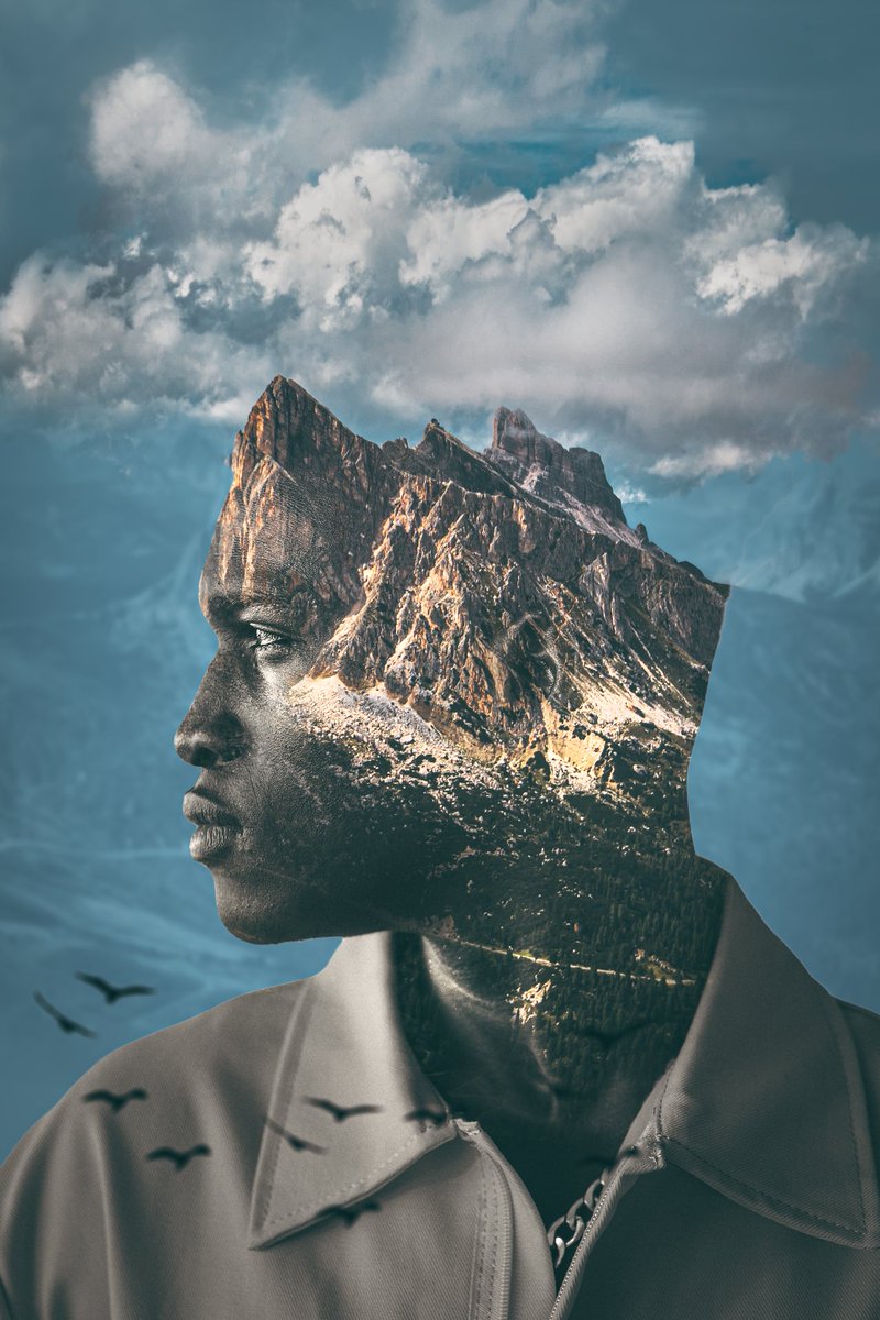 Brawnyink's tweet photo. "Live as one with nature"
Second attempt at double exposure
Feel free to leave feedback down below
Created with @Photoshop
.
#thegraphicspr0ject #discoveredit #doubleexposure #pscreativers #madewithphotoshop #photomanipulation #collegeartwork #aestethicedits #aestetic https://t.co/AIyLL5gIR5