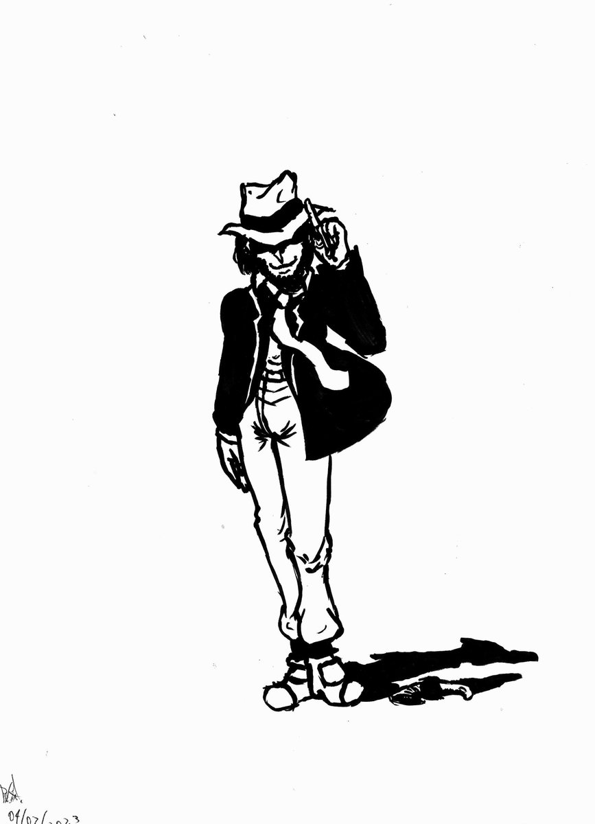 JDuboucher's tweet photo. Dessin de Daisuke Jigen (Lupin III) pour mon hermano @FooMachin  le goat
J'ai fais simple mais j'aime beaucoup le résultat. En plus sa tête est grave cool à dessiner

#fanart #manga #lupiniii #daisukejigen https://t.co/PLrxce95iK