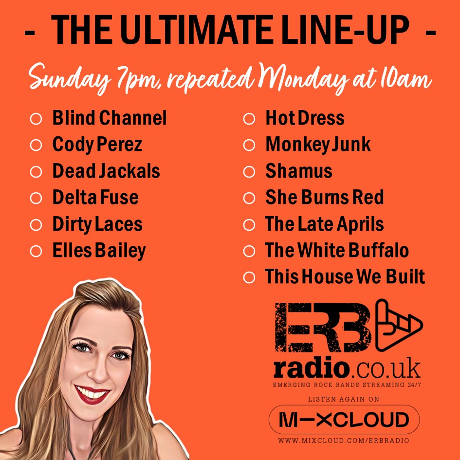 Emerging Rock Bands - Account has been archived (@emergingrock) on Twitter photo π§‘ <a href="/F0lkR0ckChick/">f0lkr0ckchick</a> can't wait to be back on the Emerging Rock Bands airwaves tonight at 7pm for #TheUltimateLineUp where she will be showcasing some fabulous artists:
<a href="/BlindChannelFIN/">Blind Channel</a> <a href="/amerakin_od/">Amerakin Overdose</a> @DeadJackals <a href="/weareDeltaFuse/">Delta Fuse</a> <a href="/DirtyLacesBand/">DIRTY LACES</a> <a href="/EllesBailey/">Elles Bailey</a> <a href="/MonkeyJunkBand/">MonkeyJunk</a> π§‘ <a href="/F0lkR0ckChick/">f0lkr0ckchick</a> can't wait to be back on the Emerging Rock Bands airwaves tonight at 7pm for #TheUltimateLineUp where she will be showcasing some fabulous artists:
<a href="/BlindChannelFIN/">Blind Channel</a> <a href="/amerakin_od/">Amerakin Overdose</a> @DeadJackals <a href="/weareDeltaFuse/">Delta Fuse</a> <a href="/DirtyLacesBand/">DIRTY LACES</a> <a href="/EllesBailey/">Elles Bailey</a> <a href="/MonkeyJunkBand/">MonkeyJunk</a>
