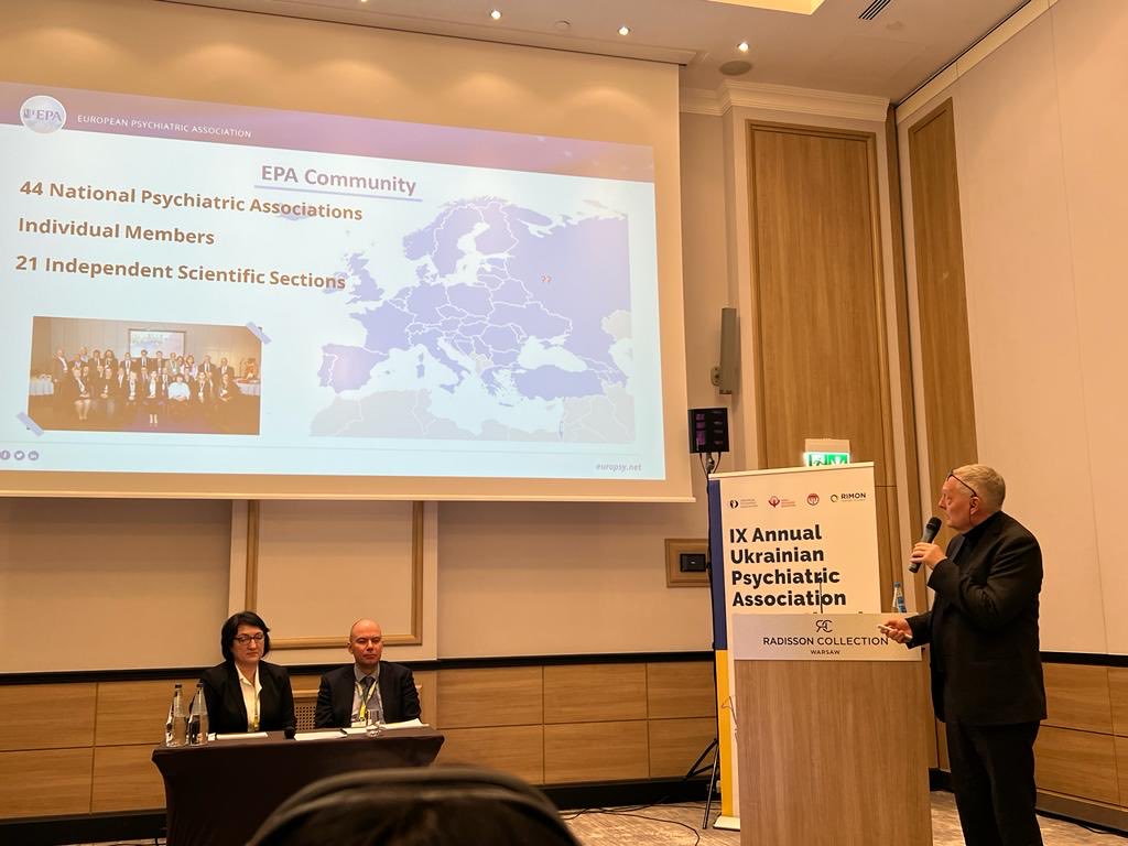 Happy to represent EPA at the 9th Annual congress of the Ukraine Psychiatric Association. Staying connected so important.!