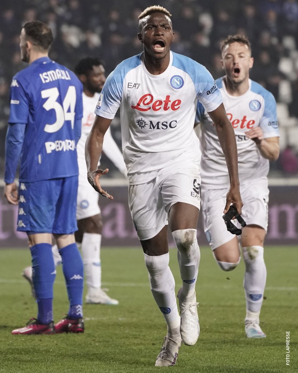 football234tv's tweet photo. Victor Osimhen yesterday scored his 43rd goal of his Seria A career and is only four goals away from being the outright highest African goalscorer in Serie A history.

He is three behind George Weah's tally of 46 goals. https://t.co/aFYKM8tLu4