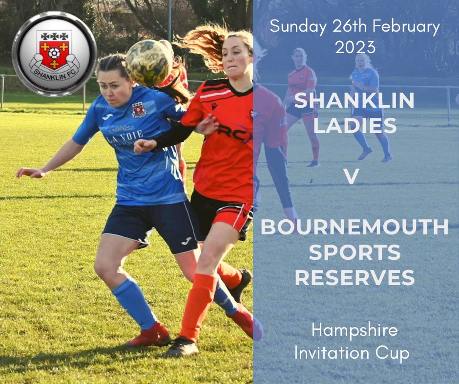 It’s Match Day! ⚽️

🏆 Hampshire Invitation Cup
🆚 @BmthSportsLFC Reserves
🕐 2pm KO
📍 County Ground, Shanklin, PO37 7EU