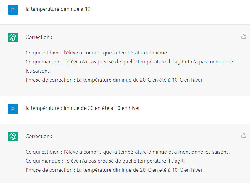 paris_segolene's tweet image. Je suis en train d'utiliser #ChatGPT pour que mes élèves testent leurs réponses d'#analyse de #graphique.

J'arrive à quelque chose de correct (à améliorer).  J'imagine qu'iels pourraient venir tester leur réponse sur mon ordi de bureau.

#svt @TeamSVT @teamphyscollege 
#profs