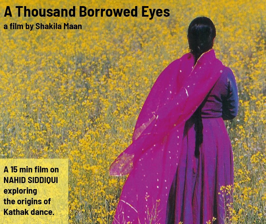 Amina Khayyam Dance Company (@aminakhayyam) on Twitter photo Next Sat afternoon (4 Mar) we are teaming up with <a href="/DanceWoking/">Dance Woking</a> to screen <a href="/shakilamaan/">Shakila Maan</a> critically acclaimed film on Nahid Siddiqui - A THOUSAND BORROWED EYES ā to be followed by In Conversation in person with both of them.
Info :bit.ly/3GJHhTJ
#kathak #film #dancefilm Next Sat afternoon (4 Mar) we are teaming up with <a href="/DanceWoking/">Dance Woking</a> to screen <a href="/shakilamaan/">Shakila Maan</a> critically acclaimed film on Nahid Siddiqui - A THOUSAND BORROWED EYES ā to be followed by In Conversation in person with both of them.
Info :bit.ly/3GJHhTJ
#kathak #film #dancefilm