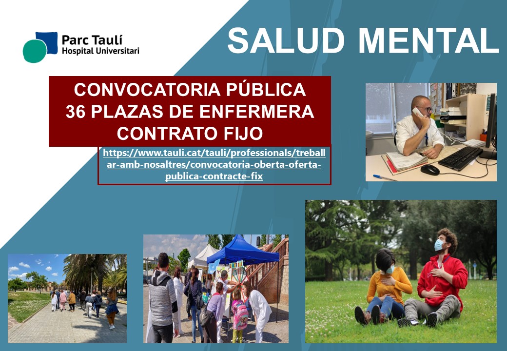albertgranero's tweet photo. @parctauli  Hospital Universitario convoca 36 plazas de enfermera (contrato fijo) en el ámbito de Salud Mental (Adultos, Infanto-Juvenil y Adicciones). 
Fecha límite: 9 de marzo a las 7 horas.
https://t.co/qXwSOYzoUj
@InfermeriaTauli @ASCISAM @_AEESME @COIBarcelona @infermerescat https://t.co/UIZu3SYJoo